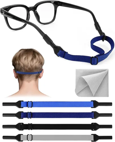Vista 8 de BILIONE Correa de vidrio sin cola para gafas, cordón para lentes de sol para hombres y mujeres, soportes ajustables para gafas alrededor del cuello