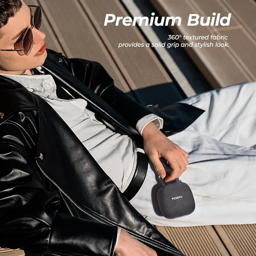 Vista 7 de TOZO PE1 - Altavoces Bluetooth portátiles con mosquetón ajustable, mini altavoz de ducha inalámbrico Bluetooth con IPX8 impermeable, 32 horas