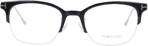 Vista 2 de Tom Ford FT5645-D - Gafas de sol rectangulares para hombre (2.047in), color negro brillante