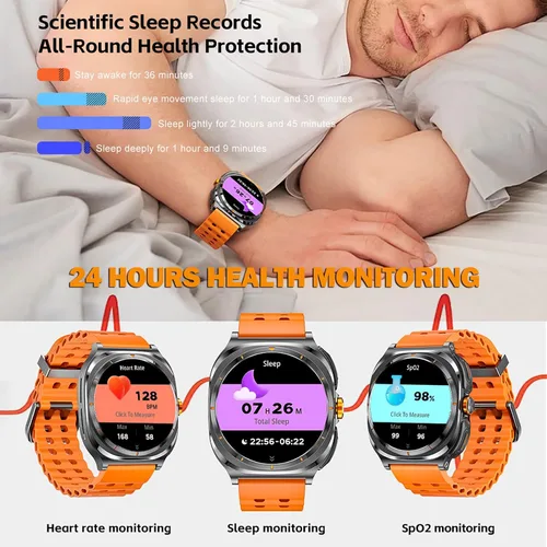 Vista 5 de Reloj inteligente 2 en 1 con auriculares para hombres TWS Auriculares inalámbricos Relojes inteligentes para teléfonos Android iOS con llamadas