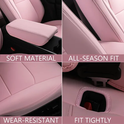 Vista 6 de Xipoo Funda de asiento compatible con Tesla Model 3, funda de asiento de automóvil, funda de poliuretano de repuesto para Tesla Model 3 2017 2018