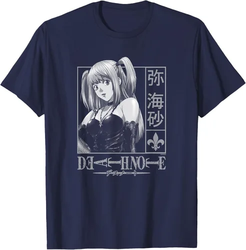 Vista 23 de Death Note Camiseta de anime Misa Kanji Frame Negro