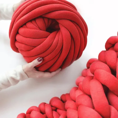 Vista 13 de Hilo para tejer con los brazos para hilo grueso, ganchillo tubular gigante para hacer mantas DIY, tejido a mano con nudos trenzados, manta lavable