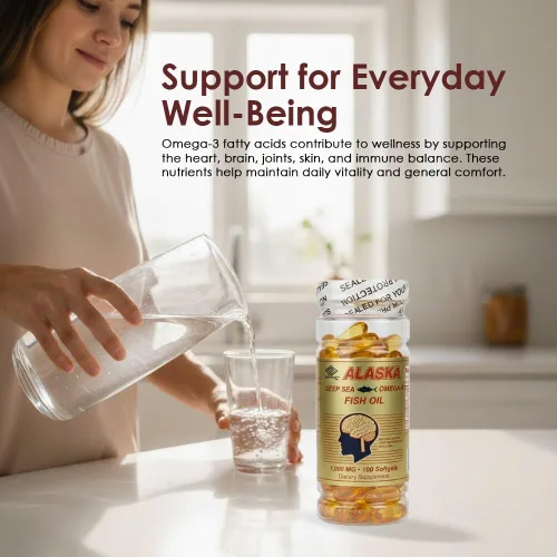 Vista 6 de Aceite de pescado Omega-3 de Alaska 1000 mg cápsulas blandas – capturado en la naturaleza, purificado y de origen sostenible – rico en EPA y DHA