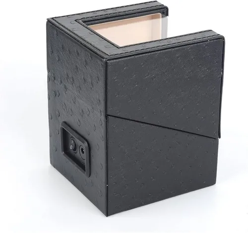 Vista 4 de Enrollador automático de un solo reloj con motor Mabuchi japonés silencioso, adaptador de CA o funciona con pilas (batería no incluida), Reloj Winder