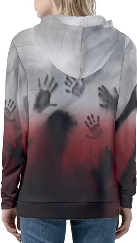 Vista 4 de Sprowallow Y2K - Sudaderas con capucha de manga larga para mujer, con bolsillos, ropa de calle para otoño, talla Plus