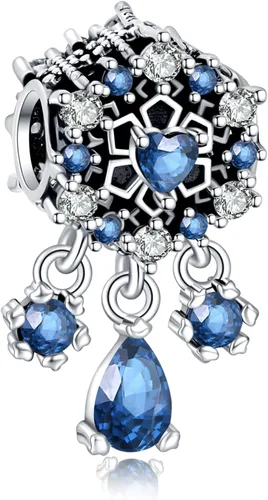 Vista 11 de Annmors S925 Silver Christmas Charms for Women Pandora Moments Bracelet Venado de Navidad