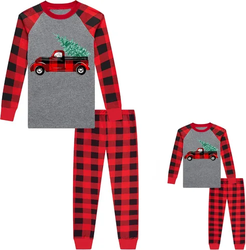 Vista 3 de Babyroom Girls Pajamas Matching Doll Pjs Toddler Kids Cotton Sleepwear Christmas Clothes