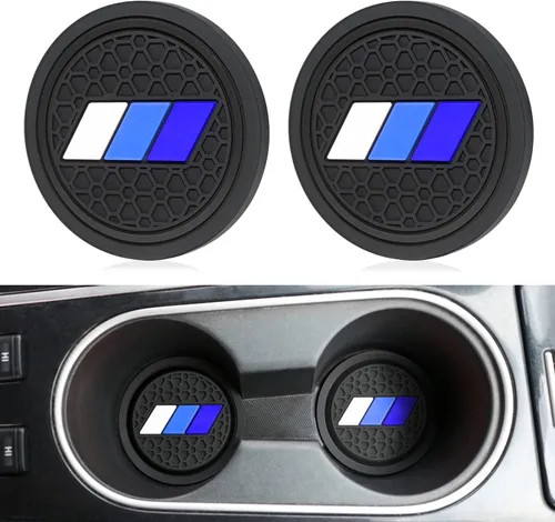 Vista 8 de Portavasos para accesorios Toyota, Tacoma, TRD, Tundra, Rav4, Highlander Camry, estilo retro clásico tricolor, inserto