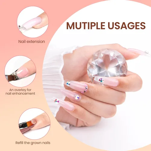 Vista 4 de Love easy PolyGel 1.76 oz - Gel de extensión de uñas - Natural Nude