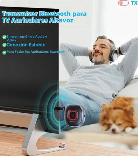 Vista 3 de KAIY Airplane - Adaptador Bluetooth para auriculares AirPods Bluetooth Transmitter for TV, 3.5mm Bluetooth Audio Adapter for Car Hands-Free