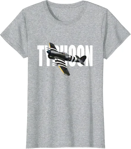 Vista 24 de RAF Hawker Typhoon WW2 Fighter Aircraft T-Shirt