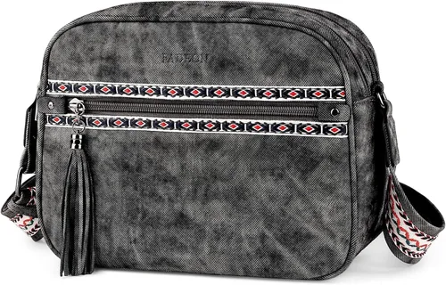 Vista 4 de FADEON Bolsos cruzados para mujer y bolso mochila colección gris