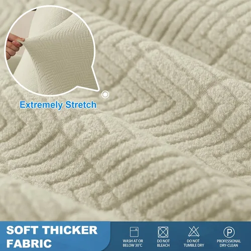 Vista 4 de JIVINER Fundas reclinables de gran tamaño de 3 piezas para sillón reclinable grande con bolsillos, tela jacquard elástica Lazy Boy funda para sofá