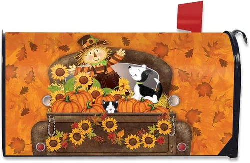 Vista 12 de Briarwood Lane Cubierta para buzón de otoño para cesta de manzana