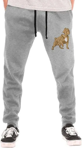 Vista 2 de American Bully Men's Fleece Pants Trousers Casual Sports Pants Inner Fleece