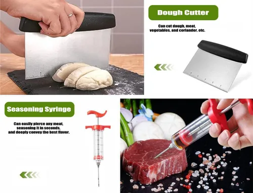 Vista 6 de MURRI&MURRDI Juego de 149 herramientas para parrilla de parrilla, kit de accesorios de parrilla de acero inoxidable para Blackstone y chef