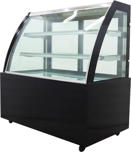 Vista 8 de INTBUYING 220V 46inch vidrio refrigerado pastel escaparate panadería vitrina gabinete piso arco en forma de arco puerta trasera