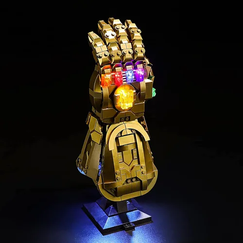 Vista 3 de YEABRICKS Luces LED para bloques de construcción de modelo Lego-76191 Marvel Infinity Gauntlet (el set de Lego NO está incluido)