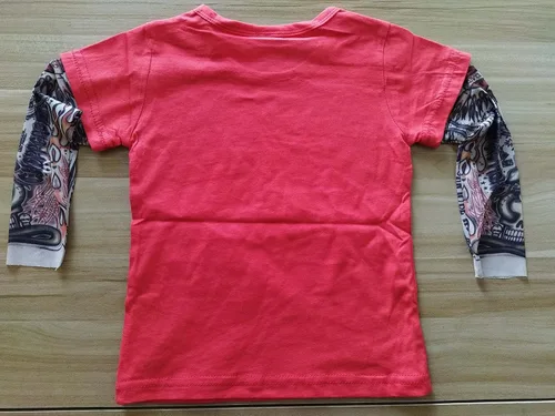 Vista 2 de Camisetas de manga de tatuaje con protección solar para niños pequeños, camisetas de moda para niños pequeños