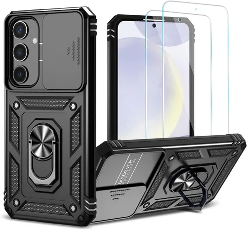 Vista 25 de Funda para Samsung Galaxy S24 Plus/S25 Plus con protector de Azul