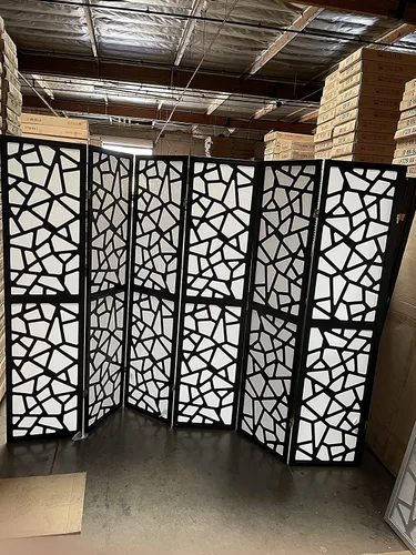 Vista 10 de Mosaic Breeze - Divisor de habitación, 3-8 paneles (negro, 3 paneles)
