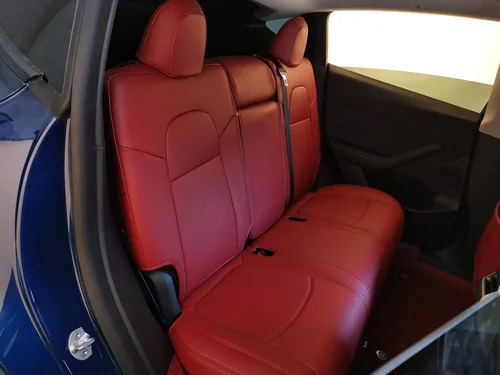Vista 19 de Funda INCH EMPIRE para asiento de coche, ajuste personalizado para Tesla Model 3, protector de cojín de asiento de cuero sintético para 2017 2018