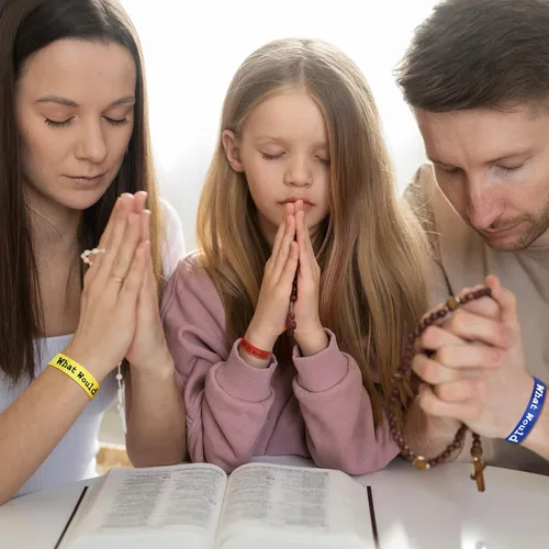 Vista 13 de Long tiantian WWJD - Pulsera con texto en inglés «What Would Jesus Do», pulseras WWJD para mujeres, pulseras W.W.J.D para hombres, joyería