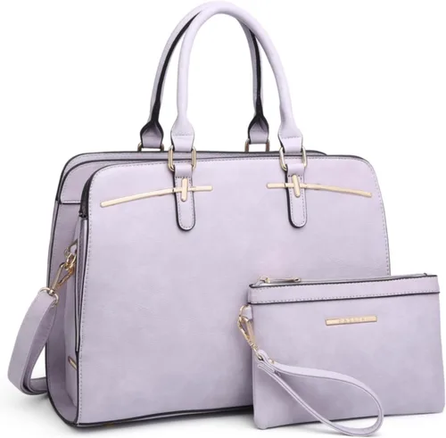 Vista 26 de Dasein - Juego de bolso y monedero para mujer, set de 2 piezas con 3 compartimentos, bolso con asa superior y correa para el hombro