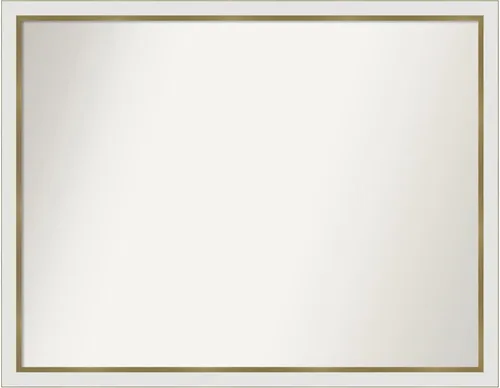 Vista 112 de Amanti Art Espejo personalizado, espejo de baño estrecho Alexandria White Wash, espejo de pared o espejo de tocador de baño sobre el fregadero
