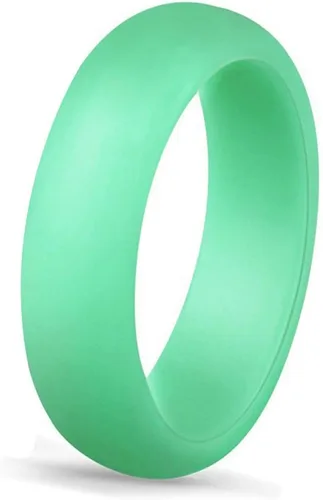 Vista 6 de Shlutesoy Pareja Modelos 7pcs Mujeres Moda Silicona Suave Brillante Brillante Dedo Anillos Fiesta Joyería Regalo Negro Verde Brillante US 7
