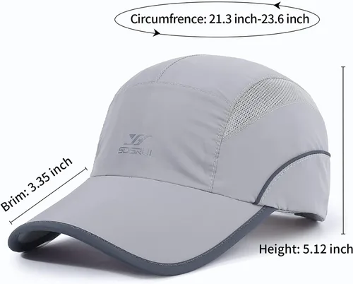 Vista 9 de Gorra deportiva de malla ligera de secado rápido para hombres y mujeres