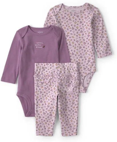 Vista 7 de Carter's Conjunto de pantalón de 3 piezas para bebé niña Floral verde