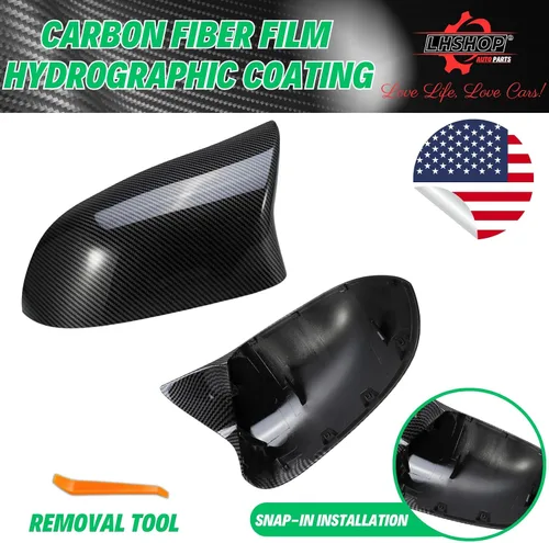 Vista 4 de M Style Fundas de Espejo Lateral de Coche Reemplazo para BMW X5 F15 X3 F25(LCL) X4 F26 M40i X6 F16 2013-2018 Accesorios de Fibra de Carbono Exterior
