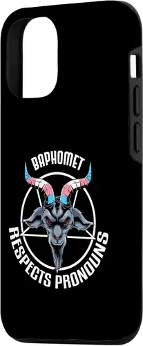 Vista 2 de Funda gótica para iPhone 14 Baphomet Devil