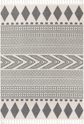 Vista 3 de Well Woven Alfombra de enrejado marroquí, color azul claro