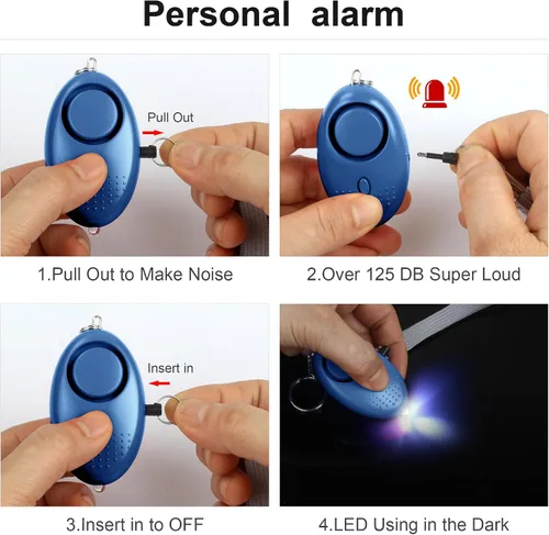 Vista 3 de Zesirmay Keychain Set for Women with Alarm, Pom Pom, Whistle, Gifts for Girls, Friends, Women, Mom and Daughter