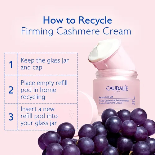 Vista 7 de Caudalie Resveratrol-Lift Retinol Alternative Firming Cashmere Cream, Anti-Aging Moisturizer with Resveratrol, Hyaluronic Acid & Vegan Collagen