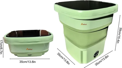 Vista 6 de Lavadora portátil mejorada, mini lavadora de 15 L, nuevo interruptor, lavadora plegable de ropa interior, ropa para bebés y ropa pequeña, adecuada