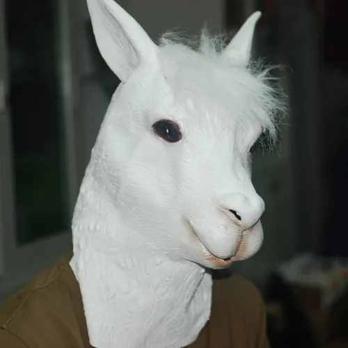Vista 2 de Máscara de látex natural para cabeza Gmasking, alpaca