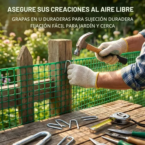 Vista 5 de Sukh - 210 grapas de valla en U, clavos resistentes para cercas de alambre