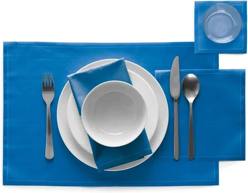 Vista 2 de MY DRAP Mantel individual (azul real, paquete de 12)