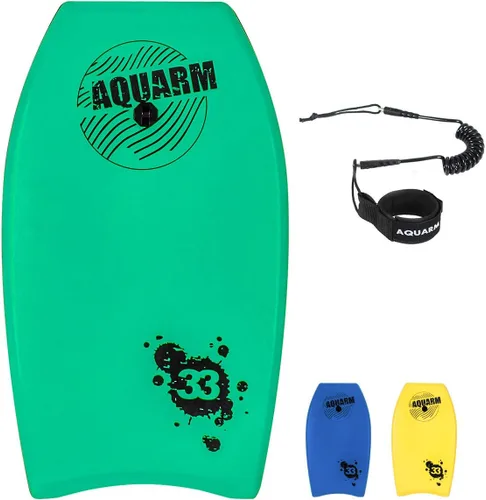 Vista 12 de Bodyboard con correa de muñeca, 33 pulgadas/37 pulgadas/42 pulgadas tablero de cuerpo ligero con núcleo EPS y superficie inferior lisa de alta