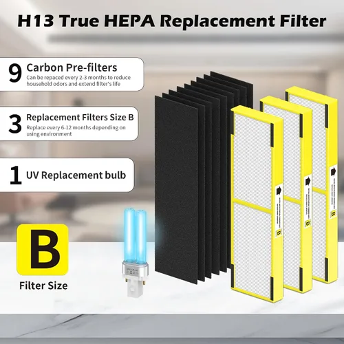 Vista 7 de Paquete de 3 filtros FLT4825 B de repuesto y LB4000 compatibles con filtro G-Guardian B purificador AC4825 AC4825E AC4300 AC4800 AC4900 AC4850, 3
