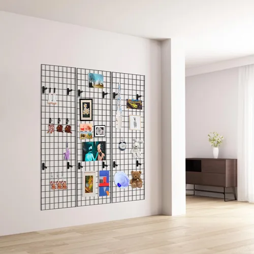 Vista 6 de Paneles de rejilla de grado comercial – Panel de rejilla resistente para cualquier exhibición minorista, 2 pies de ancho x 4 pies de alto, 3 paneles