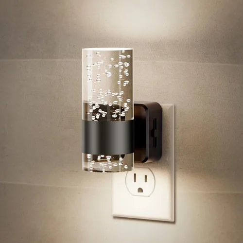 Vista 18 de JandCase Luz nocturna, luces nocturnas automáticas enchufables a la pared, luz nocturna LED regulable con brillo ajustable, luces nocturnas
