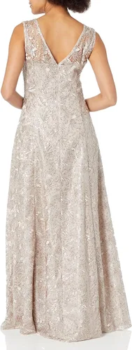 Vista 4 de Adrianna Papell Vestido de encaje de lentejuelas para mujer