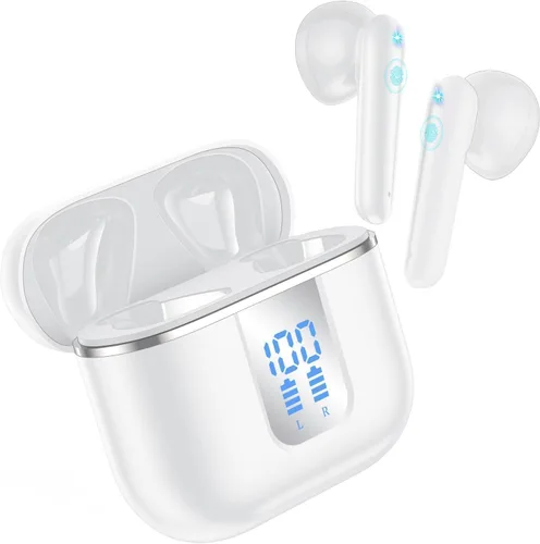 Vista 8 de AI Translation Earbuds Real Time Bluetooth Earphones for Overseas Study White