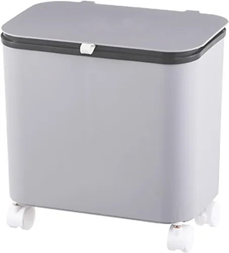 Vista 9 de Contenedor de compost para cocina, contenedor de compost para cocina interior, sellado, poleas fijas, botes de basura con tapas y separadores Verde