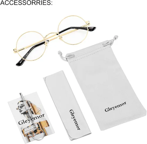 Vista 7 de Gleyemor John Lennon - Lentes de sol polarizados pequeños y redondos para hombres y mujeres, círculos hippie, lentes rojos y amarillos